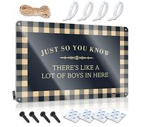 Emo Preppy Decor - Just So You Know There's Like A Lot Of Boys In Here, arte de pared rústico, reutilizable, fácil de colgar para sala de estar (20 x 30 cm)