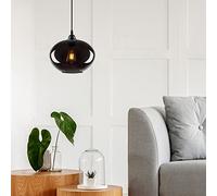 Emob Opviq - Lámpara de araña, 27 x 27 cm, tapa de cristal, 120 cm, altura | toldo de metal