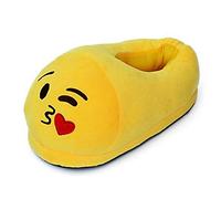 Emoción Dibujos Animados de Peluche Zapatilla, Invierno Cálida casa Zapatos Antideslizante Unisex (Beso)