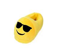 Emoción Dibujos Animados de Peluche Zapatilla, Invierno Cálida casa Zapatos Antideslizante Unisex (Gafas de Sol)