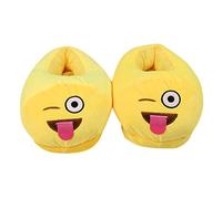 Emoción Dibujos Animados de Peluche Zapatilla, Invierno Cálida casa Zapatos Antideslizante Unisex (Mueca)