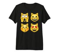 Emociones de Cara de Gato Camiseta Premium