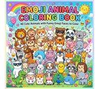 Emoji Animal Coloring Book for Kids: 40 Cute Baby Animals with Funny Emoji Faces | Easy, Bold & Simple Coloring Pages for Boys & Girls Ages 3-8