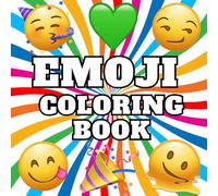 Emoji Coloring Book: 30 Disegni Semplici e Divertenti | con pagina nera salva colore per ogni disegno
