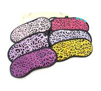 Emoji - Máscaras para dormir, tapones acolchados de seda para los oídos, diseño de leopardo, color al azar