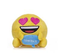 Emoji - Peluche de ojos de corazón "Love You X!" de 18 cm