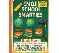 Emoji School Smarties - Premium Full Color Edition: Spot the Difference Puzzle Book for Kids Ages 4-8 - Colorful School-Themed Puzzles to Build Focus, Memory & Learning Skills