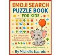 Emoji Search Puzzle Book for Kids: Fun Emoji Puzzles & Coloring for Kids in Kindergarten to Grade 2