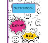 EMOJI SKETCHBOOK FOR KIDS: Creative design on a quality matte cover/Plenty of space on large blank white pages for doodling, drawing, & ... book can be used as a journal or noteb