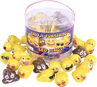 Emoji Universe: Emoji LED Party Favor Rings, Fun Stocking Stuffers Para Niños -24 Count