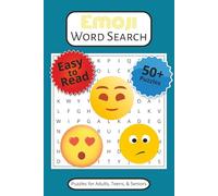 Emoji Word Search: 50+ Puzzles with Easy to Read Print about Emojis that Laugh, Cry, Yawn, and More | 6 x 9 Inches, 110 Pages | Gifts for Vacations, Holidays, and Downtime