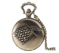 EMoLus Reloj De Bolsillo Creative Wilf Wolf Retro Bronce Bolsillo Reloj Hombres Mujeres Moda Colgante increíble Animal Cuarzo Reloj con Collar Cadena Mejor Regalo Relojes De Bolsillo (Size : 2)