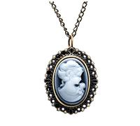 EMoLus Reloj De Bolsillo Moda Vintage Lady Gentlewoman Forma Diseño Pequeño Reloj de Bolsillo Colgante de Cuarzo con suéter Collar Cadena de Regalo for Las Mujeres Relojes De Bolsillo
