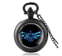 EMoLus Reloj De Bolsillo Reloj de Bolsillo mecánico de Plata clásico. Relojes De Bolsillo (Size : Black)
