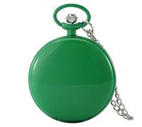 EMoLus Reloj De Bolsillo Tapa Doble Personalizada Foto de Texto Reloj de Bolsillo de Cuarzo con Regalos for Pareja Amiga niños Relojes De Bolsillo (Size : Green)