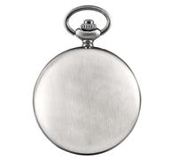 EMoLus Reloj De Bolsillo Tapa Doble Personalizada Foto de Texto Reloj de Bolsillo de Cuarzo con Regalos for Pareja Amiga niños Relojes De Bolsillo (Size : Grey White)
