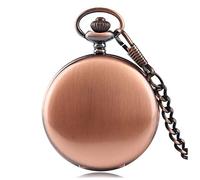 EMoLus Reloj De Bolsillo Tapa Doble Personalizada Foto de Texto Reloj de Bolsillo de Cuarzo con Regalos for Pareja Amiga niños Relojes De Bolsillo (Size : Rose Gold)