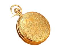 EMoLus Reloj De Bolsillo Tema de Guerra simulada Delicada Doble Cubierta Abierta Reloj de Bolsillo mecánico automático Números árabes Reloj Reloj Face Colgante Regalo Hombre Relojes De Bolsillo
