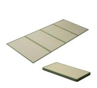 EMOOR Esterilla de Tatami Japonesa 100 x 200 cm Hierba Junico Natural (sin Teñir), Colchón Plegable Igusa Dormir en el Suelo Colchón Futón Japonés Meditación Yoga Zen