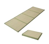 EMOOR Tatami japonés, 65 x 180 cm, hierba Igusa natural (sin teñir), colchón plegable Igusa, futón japonés, suelo para dormir, alfombra de meditación, yoga zen