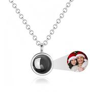 Emoragifou Collar con Foto Personalizada para Mujer con Foto Dentro
