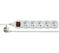 Emos 1902151000 unidad de distribución de energía (PDU) Blanco 5 salidas AC - Unidad de distribución de energía (PDUs) (Conmutado, Blanco, 5 salidas AC, 10 m, 250 V, 10 A)