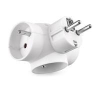 EMOS - 3 adaptadores de Enchufe francés para Interior (IP20) - Carga máx. 250V / 16A/3680W - Blanco - Tipo francés