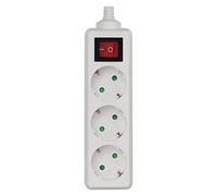 Emos 3 de regleta Schuko con Interruptor, DG de dc03 K P13 C