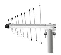 EMOS Antena Exterior DVB-T2 con Amplificador, Antena Exterior Activa para máxima Intensidad de señal, Filtro LTE Integrado y 5G, para recepción remota 0-100 km, conexión a DVB-T, Receptor DVBT-2 y TV