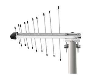 EMOS Antena Exterior DVB-T2 con Amplificador, Antena Exterior Activa para máxima Intensidad de señal, Filtro LTE Integrado y 5G, para recepción remota 0-100 km, conexión a DVB-T, Receptor DVBT-2 y TV