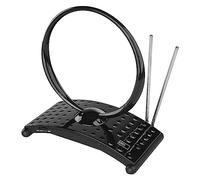 EMOS Antena Interior Digital Activa J0701 para recepción Full HD DVB-T/T2, Dab, con Filtro LTE/5G Integrado y Amplificador de señal, 0-25 km