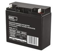 EMOS - Batería de plomo sin mantenimiento - Batería AGM de 12 V 18 Ah - Para iluminación de emergencia, sistemas de alarma, dispositivos SAI - Controlado por válvula, válvulas de seguridad -