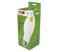 EMOS Bombilla LED Edison tipo ED90, 36 W, repuesto para bombilla de 327 W, casquillo E40, extra brillante, 6000 lúmenes, blanco neutro 4000 K, vida útil de 25.000 h, CRI mín. 80, ángulo de haz de 330°