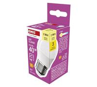 EMOS Bombilla LED Mini Globe, 4,2 W de repuesto para bombilla de 40 W, bombilla pequeña con casquillo E27, brillo 470 lm, blanco cálido 2700 K, 30000 h de vida útil, CRI mín. 80, ángulo de haz de 150°