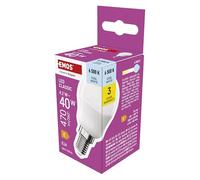 EMOS Bombilla LED Mini Globe, 4,2 W, repuesto para bombilla de 40 W, bombilla pequeña con casquillo E14, brillo 470 lm, luz blanca fría 6500 K, vida útil de 30.000 h, CRI mín. 80, ángulo de haz de 150