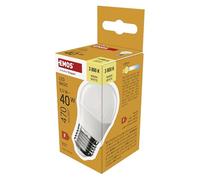 EMOS Bombilla LED Mini Globe, 5,5 W de repuesto para bombilla de 40 W, casquillo E27, brillo 470 lúmenes, blanco cálido 3000 K, vida útil de 20.000 horas, CRI mín. 80, ángulo de haz de 180°
