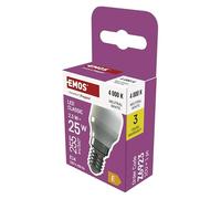 EMOS - Bombilla LED para frigorífico, 2,3 W LED de repuesto para bombilla de 25 W - Bombilla LED con casquillo E14, brillo 255 lúmenes, luz blanca neutra 4000 K - 25 000 h de vida útil, ángulo de haz