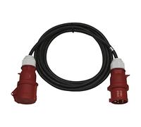 EMOS Cable alargador CEE de 15 m 5 Pines, 5 x 32 A/400 V/22 000 W, 4 mm2, Cable de Goma Impermeable IP44, Cable de alimentación de Alta Potencia, Negro