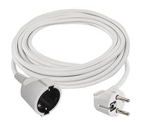 EMOS - Cable alargador IP20 7 m - 1 Enchufe Schuko - 250 V, 16 A, 3680 W - Aislamiento de PVC H05VV-F3G 1,5 mm2 - Protección táctil Mejorada - para Uso en Interiores - Blanco
