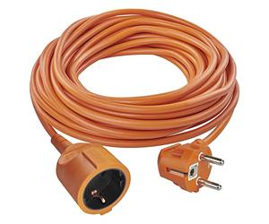 EMOS - Cable alargador IP20 de 15 m - 1 Enchufe Schuko - 230 V, 16 A, 3680 W - Aislamiento de PVC H05VV-F3G 1,5 mm2 - Protección táctil Mejorada - para Uso en Interiores - Naranja