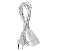 EMOS - Cable alargador IP20 de 3m - con enchufe y acoplamiento europeo - 250 V, 2,5 A, 575 W - H03VVH2-F 2 x 0,75 mm2 - Mayor protección táctil - para interiores - adecuado para lámparas, televisores,