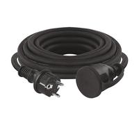 EMOS Cable alargador IP44 5 m, 1 Schuko, Resistente Agua, Golpes, Aceite, Temperatura, 230 V 16 A 3680 W, Goma H07RN-F3G 1.5 mm², Exteriores, Negro