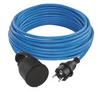 EMOS Cable alargador Schuko para Todo el año, Cable Azul de 10 m, 1,5 mm² con Tapa Protectora, IP44 Impermeable y Resistente a Las heladas para Exteriores, Industria, construcción