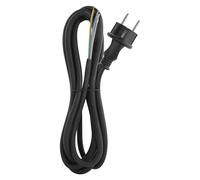 EMOS Cable de conexión de goma de 3 m, cable de alimentación, cable de conexión de alta tensión mecánica, cable de conexión Schuko, 3 x 1,5 mm2, caucho H07RN-F, negro