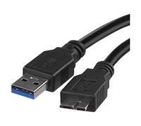 EMOS Cable de disco duro 3.0 micro USB a USB, 5 Gbps, cable USB HDD, cable de datos, cable de carga, USB Micro B macho a macho A, 1 m, negro