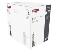 EMOS - Cable de red FTP CAT 6, 305m, PVC, 10GBase-T - Cable de conexión CAT6 FTP - Cable Cu - Cable LAN de 10 Gbps - Cable Ethernet blindado - Para interiores