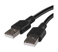 EMOS Cable USB A a USB-A, intercambio de datos y sincronización, 2 m, 2.0 USB para transferencia de datos, alta velocidad, 480 Mbit/s, negro