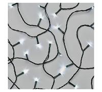 EMOS Cadena de luces LED de color blanco frío, para interiores y exteriores, 12 m de largo, IP44, cadena de luces navideñas con 120 ledes, cable de alimentación de 5 m, función de temporizador de 6