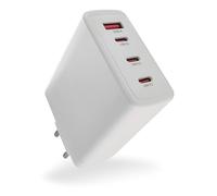 EMOS - Cargador USB-A/3xC PD 120W - Fuente de alimentación USB cuádruple con tecnología GaN - Adaptador europeo USB-C+A - Conector USB PowerDelivery de 120 W para teléfono móvil, tableta, portátil - 5