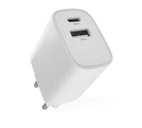 EMOS - Cargador USB-C+A de 15 vatios - Fuente de alimentación sin cable - Adaptador europeo USB-C y tipo A - Conector de carga de 15 W para cargar smartphones, iPhone, dispositivos recargables - 5 V/3